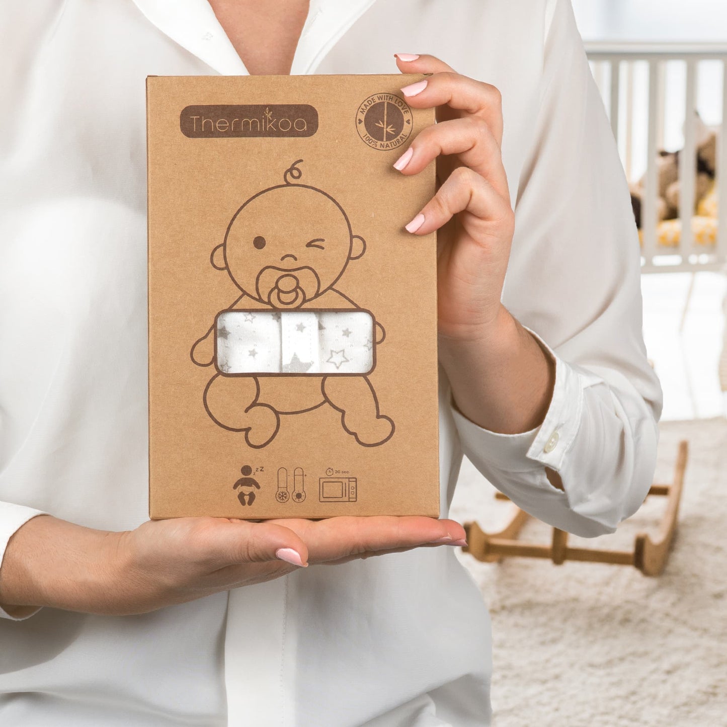 Cinturón Anticólicos con Saquito de Semillas (Estrellas) - Ese abrazo calentito que reconforta la barriguita