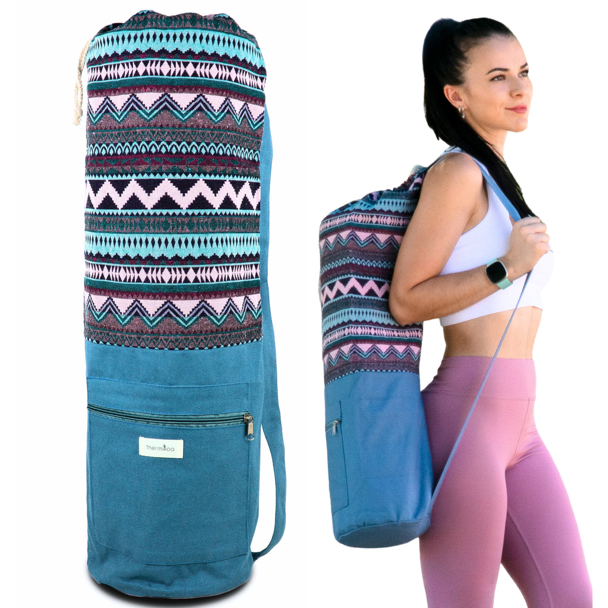 Bolsa XL para Esterilla de Yoga | Tu Esterilla Protegida y Fácil de Llevar (Verde)
