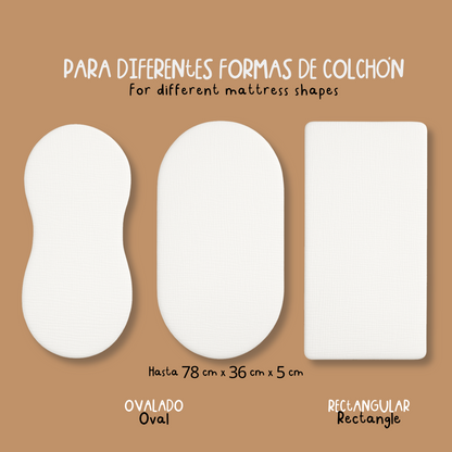 Sábana Bajera de Muselina para Capazo - Suavecita como una nube, práctica como te gusta.