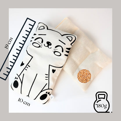 Saquito Térmico de Semillas para Bebés - Ese calorcito que reconforta como un abrazo (gato)