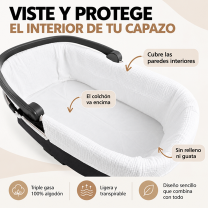 Cubre Capazo de Muselina | Protege y Renueva el Interior