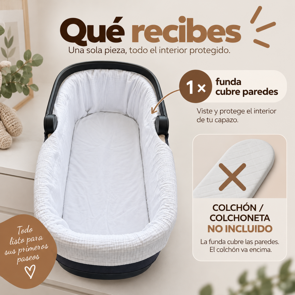 Cubre Capazo de Muselina | Protege y Renueva el Interior