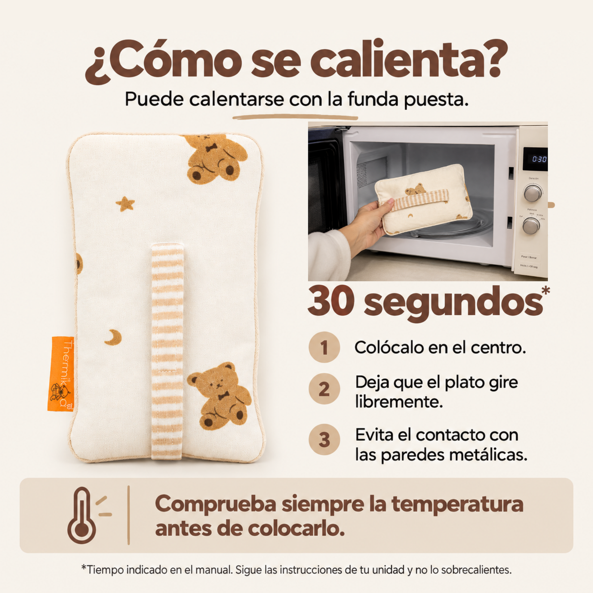 Cinturón Anticólicos para bebé con Trigo y Flores de Lavanda: Fácil de Calentar y Colocar