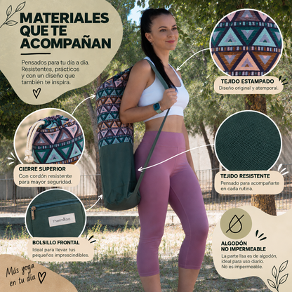 Bolsa XL para Esterilla de Yoga | Tu Esterilla Protegida y Fácil de Llevar (Verde)