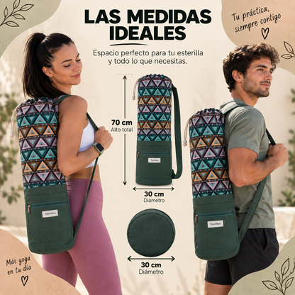 Bolsa XL para Esterilla de Yoga | Tu Esterilla Protegida y Fácil de Llevar (Verde)