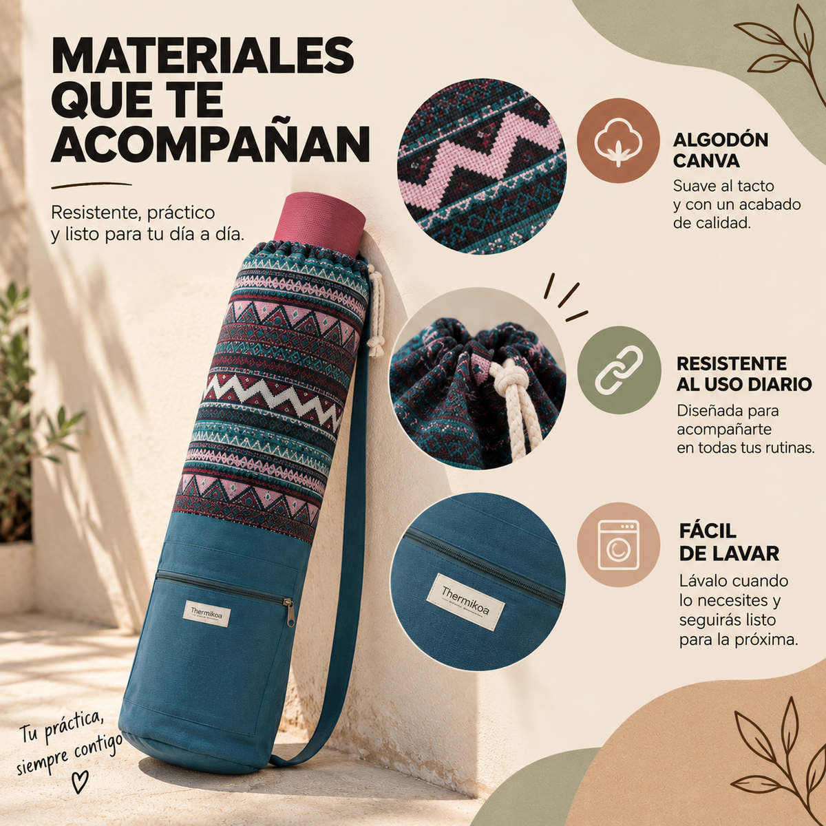 Bolsa XL para Esterilla de Yoga | Tu Esterilla Protegida y Fácil de Llevar (Azul)