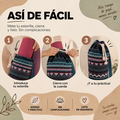 Bolsa XL para Esterilla de Yoga | Tu Esterilla Protegida y Fácil de Llevar (Azul)