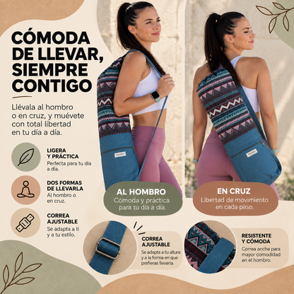 Bolsa XL para Esterilla de Yoga | Tu Esterilla Protegida y Fácil de Llevar (Azul)