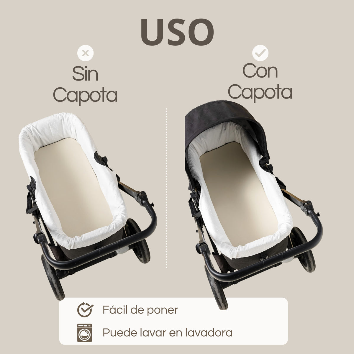 Cubre Capazo de Plumeti | Protege el Interior con un Acabado Delicado