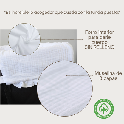 Funda Cubre Paredes del Capazo de Bambula con Volantes