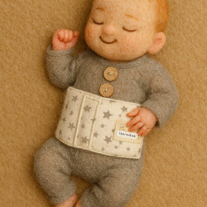 Cinturón Anticólicos con Saquito de Semillas (Estrellas) - Ese abrazo calentito que reconforta la barriguita