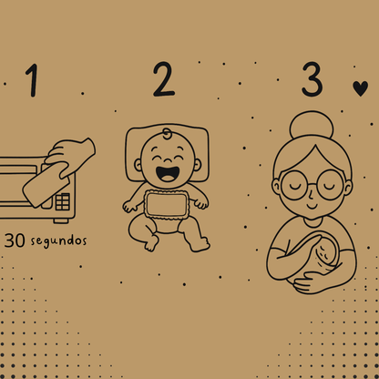 Cinturón Anticólicos con Saquito de Semillas (Estrellas) - Ese abrazo calentito que reconforta la barriguita