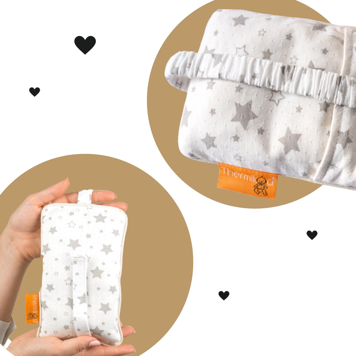 Cinturón Anticólicos con Saquito de Semillas (Estrellas) - Ese abrazo calentito que reconforta la barriguita