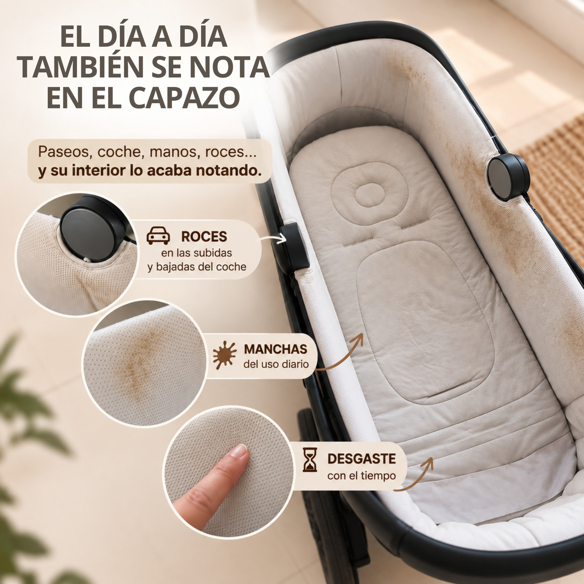 Cubre Capazo de Muselina con Volantes | Protege y Renueva el Interior