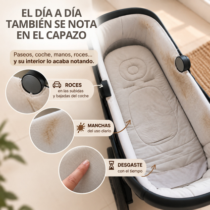 Cubre Capazo de Muselina con Volantes | Protege y Renueva el Interior