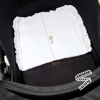 Pack de 2 Salvababas para Capazo y Cuna Blanco/Gris - Protección con ese toque especial (Copia)