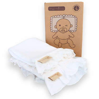 Pack de 2 Salvababas para Capazo y Cuna con Tira Bordada - Protección con ese toque especial