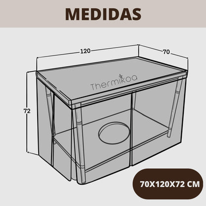 Ropa para Mesa Camilla de 70x120x72