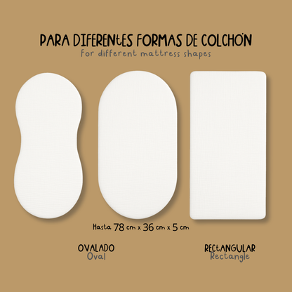 Kit Sábana Bajera + 2 Salvababas para Capazo o Minicuna - Lo esencial para su nidito (sin complicarte la vida)