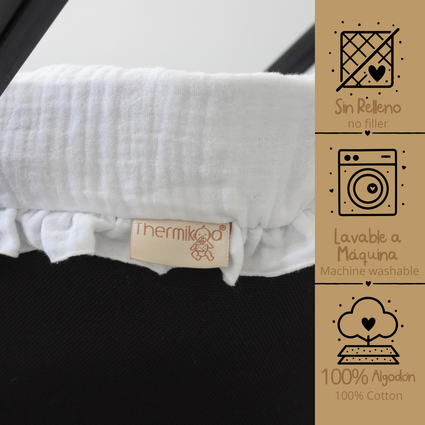 Funda Capazo Universal Bebé Cubre Paredes Bambula con Volantes