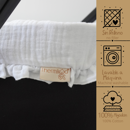 Funda Capazo Universal Bebé Cubre Paredes Bambula con Volantes