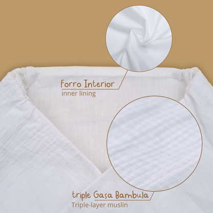 Funda Capazo Universal Bebé Cubre Paredes Bambula con Volantes