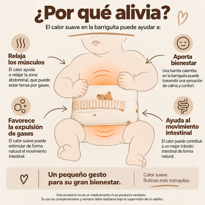 Cinturón Térmico para Bebé | Calor Suave y Reconfortante (sin Flores de Lavanda)